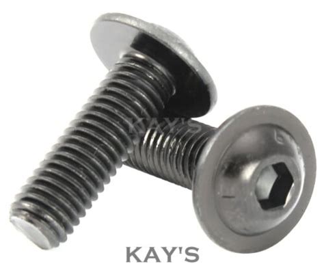 M3 M4 M5 M6 M8 Socket Flange Button Head Screws High Tensile Black Allen Bolts Ebay