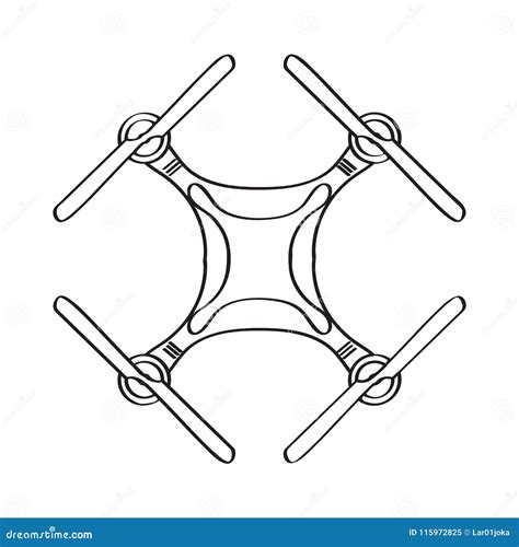 Drone Toy Sketch Stock Vector Illustration Of Control