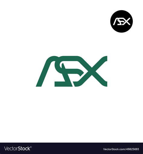 letter asx monogram logo design royalty  vector image