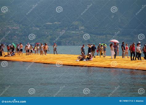 The Floating Piers In Lake Iseo Editorial Stock Photo Image Of Claude