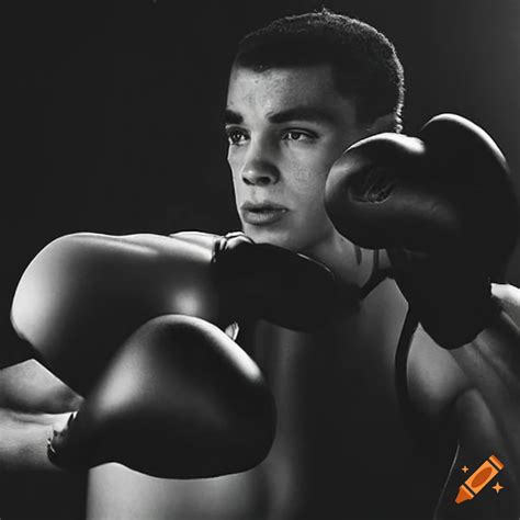 Man Boxing In A Gym On Craiyon