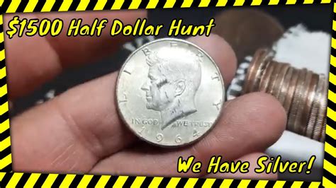 1500 Half Dollar Hunt Coin Roll Hunting Half Dollars Youtube