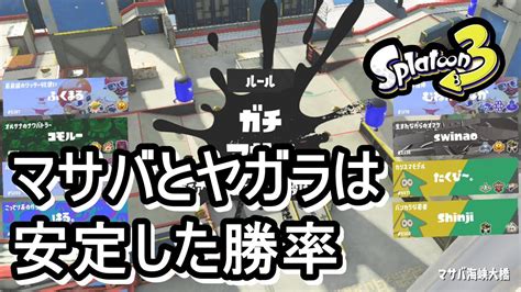 【s＋帯リッター】マサバとヤガラのアサリは安定した勝率【スプラトゥーン3】70 Youtube