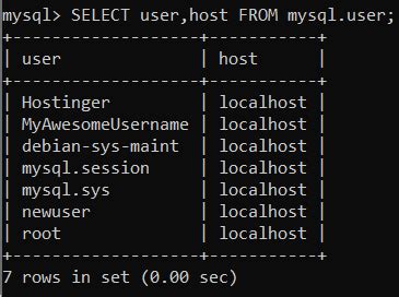 Comment Lister Les Utilisateurs Mysql En Utilisant Linux