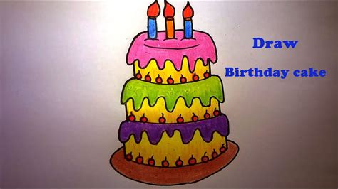 The top 15 Birthday Cake Drawing – Easy Recipes To Make at Home