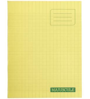 Majuscule Cahier Piqure 64p Couverture Pp 17x22 Seyes Jaune Autres