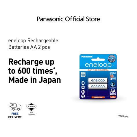 Panasonic Eneloop Rechargeable Aa Battery 2pcs Pack Bk 3mcce 2bt Ec Aa