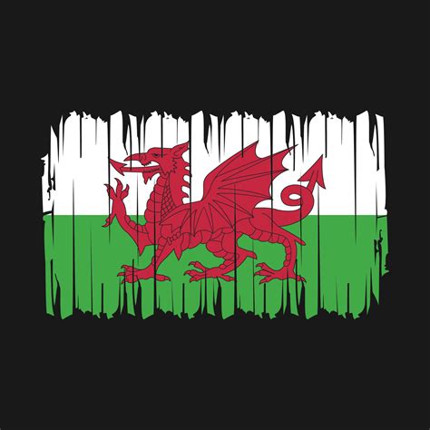 Wales Flag Brush Vector 20445771 Vector Art at Vecteezy