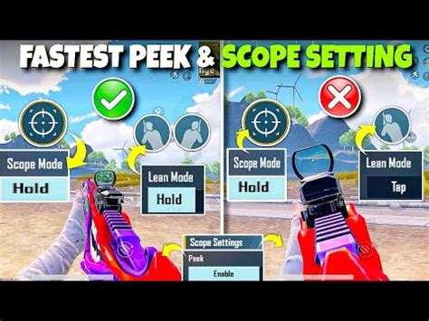 0 01sec Fastest Peek And Scope Mode Settings In BGMI PUBG YouTube