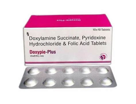 DOXYLAMINE SUCCINATE 20MG PYRIDOXINE HYDROCHLORIDE 20MG FOLIC ACID