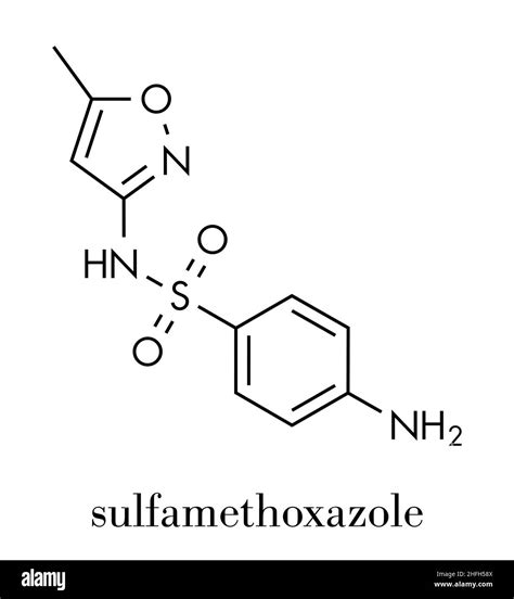 Sulfamethoxazole Antibiotic Drug Molecule Sulfonamide Class Commonly Used To Treat Urinary