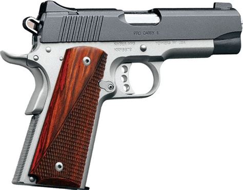 Kimber Pro Carry Ii Two Tone 45 Acp 4 7 Round Rosewood Grips Dukes