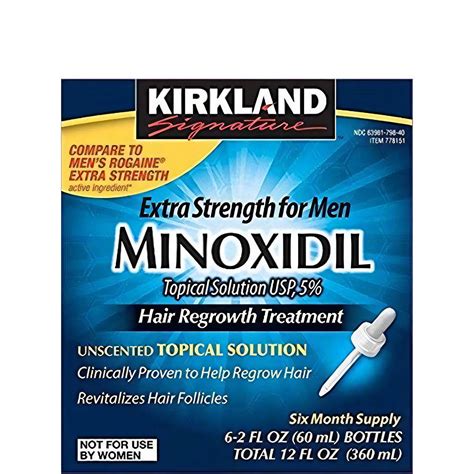 Kirkland Minoxidil Hair Regrowth Treatment Extra Strength For Men