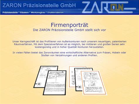 Die ZARON Präzisionsteile GmbH stellt sich vor - ppt herunterladen