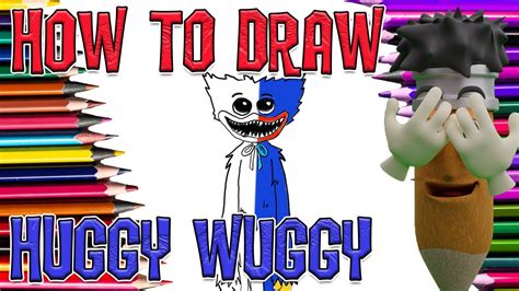 How To Draw Huggy Wuggy Easy Step By Step Drawing Youtube