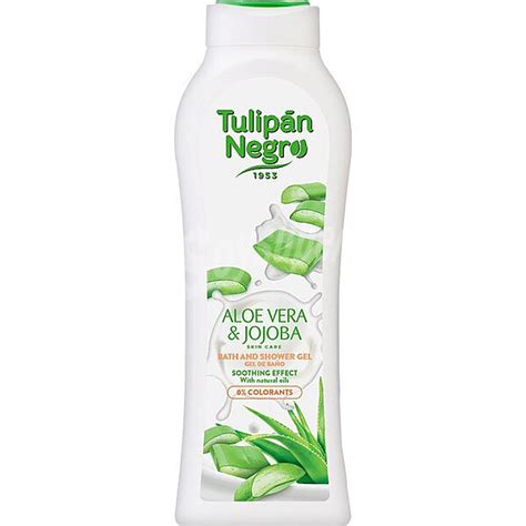 Tulipán Negro Gel de baño Aloe Vera Jojoba 0 colorantes Botella 650 ml