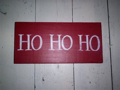 Ho Ho Ho Handmade Sign Christmas Decorations Wood Crafts