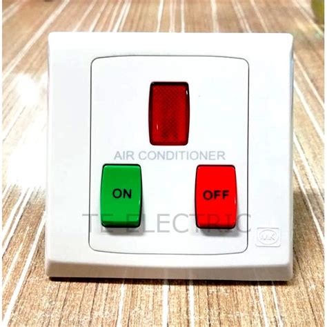 MK S8883P AIR CON SWITCH RED GREEN PUSH BUTTON WITH NEON AIR