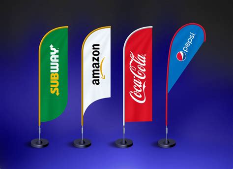 feather flag banner mockup psd good mockups