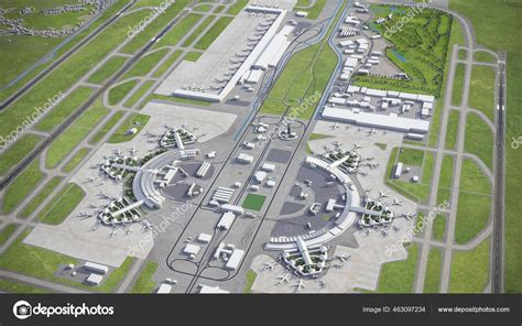 Jakarta Soekarno Hatta International Airport Model Aerial Rendering ...