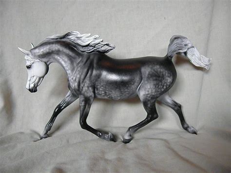 Breyer Horse Statue Ooak Cmcustom Arabian Weather Girl Dappled Gray