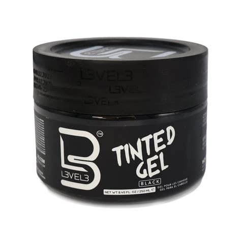 Level3 Hair Gel Tinted Black 85 Oz Pack Of 12