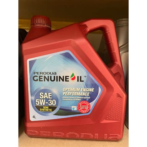 Perodua Semi Synthetic Engine Oil SAE 5W 30 4L Shopee Malaysia