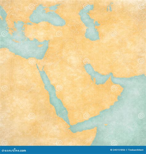 map of middle east blank