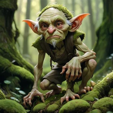 Magical Beast Cinematic Ancient Old Goblin In Wood