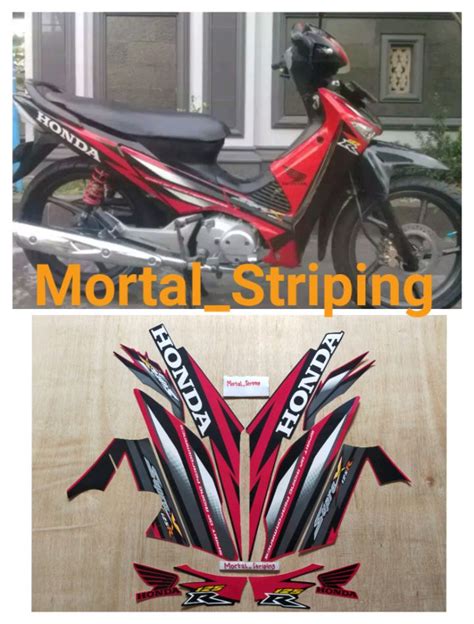 STICKER STRIPING FULL SET LIS LIST BODY MOTOR HONDA SUPRA X 125R TAHUN