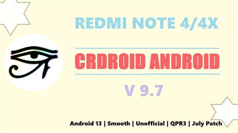 CrDroid 9 7 Unofficial Update For Redmi Note 4 4X Android 13 July