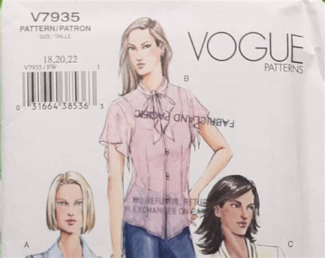 Vogue Sewing Pattern V Misses Misses Petite Blouse And Camisole