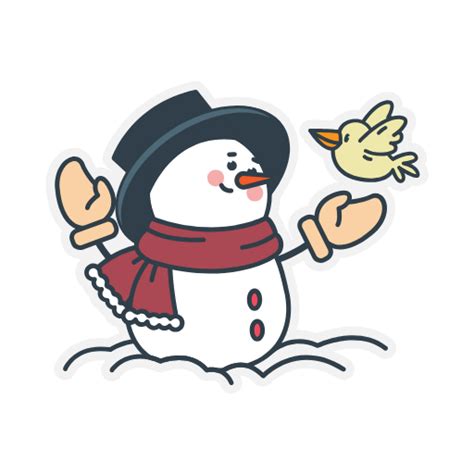 Free Customizable Snowman Stickers | DocHipo