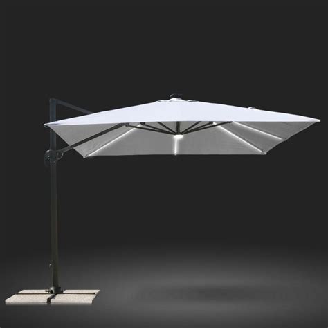 Sombrilla Con Luz Solar Led X De Aluminio Paradise Parasol