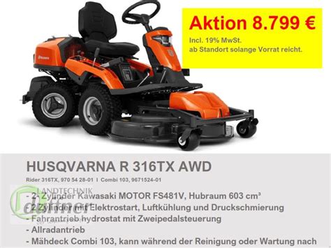 Husqvarna Rider R 316 TXS AWD Gebraucht Neu Kaufen Technikboerse At