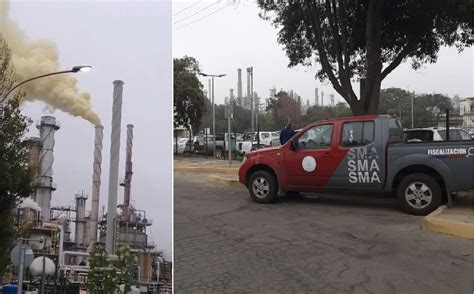 VIDEO Piden explicación humo color Azufre que emanó desde Planta Enap