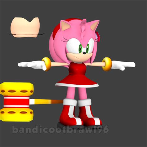 Dreamcast Amy Model Update Revamp 2023 By Bandicootbrawl96 On Deviantart