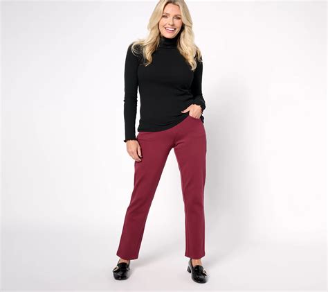 Belle By Kim Gravel Petite Perfect Ponte Straight Leg Pant QVC