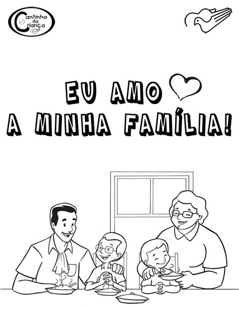 Palavra Familia Para Colorir - Eu Amo Minha Familia Para Colorir E Imprimir Livro: Minha Família é