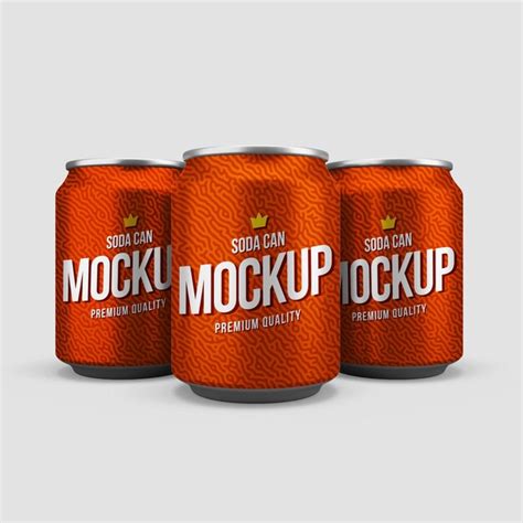 Premium Psd Realistic Soda Can Mockup