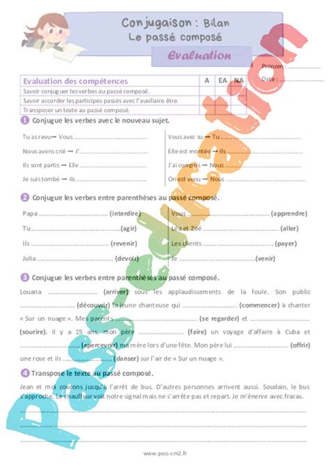 Evaluation E Groupe Cm Bilan Et Controle Corrig Pdf Imprimer