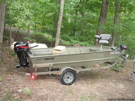 14 Ft Tracker Grizzly Alu Boat And Jet Outboard Price 3000 In