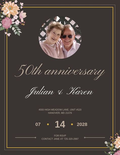 50th Wedding Anniversary Invitations