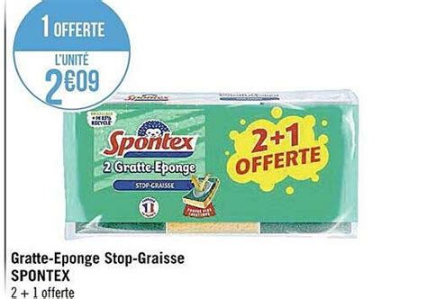 Promo Gratte éponge Stop graisse Spontex chez Supermarchés