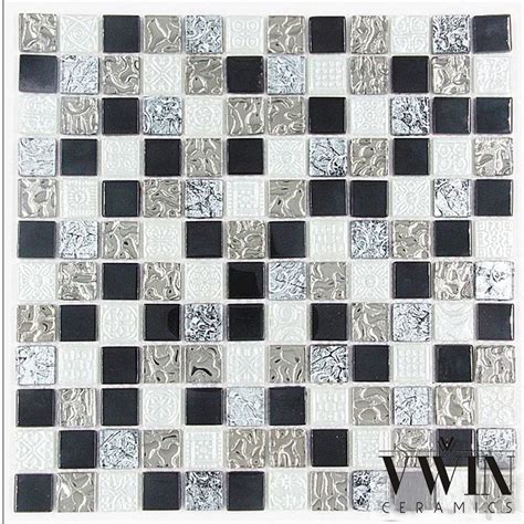 Black Glass Mosaic Tiles Srattd