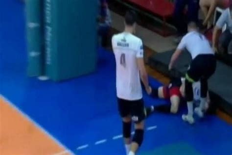 Escalofriante Lesi N En La Liga Argentina De Voley