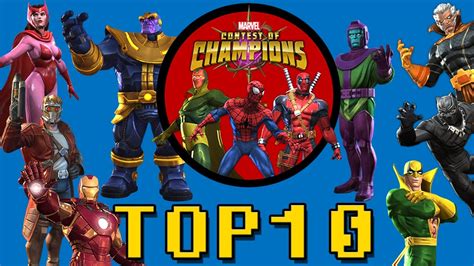 Top 10 Marvel Contest Of Champions Characters Youtube