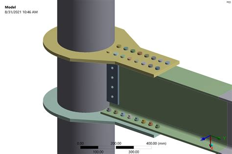 Conexión viga columna circular compuesta implementando diafragmas