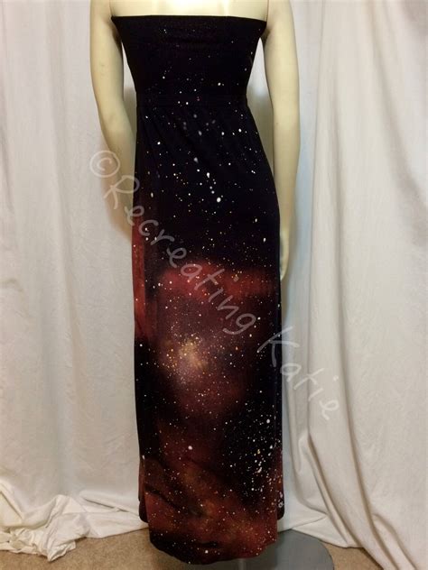 Women's Galaxy Dress, Maxi Dress, Strapless Dress, Size Small. Galaxy, Space, Floor Length, Maxi ...