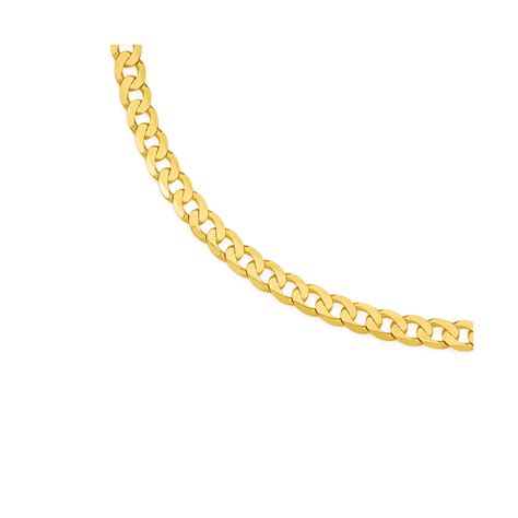 9ct Gold 55cm Solid Curb Chain Chains Prouds The Jewellers